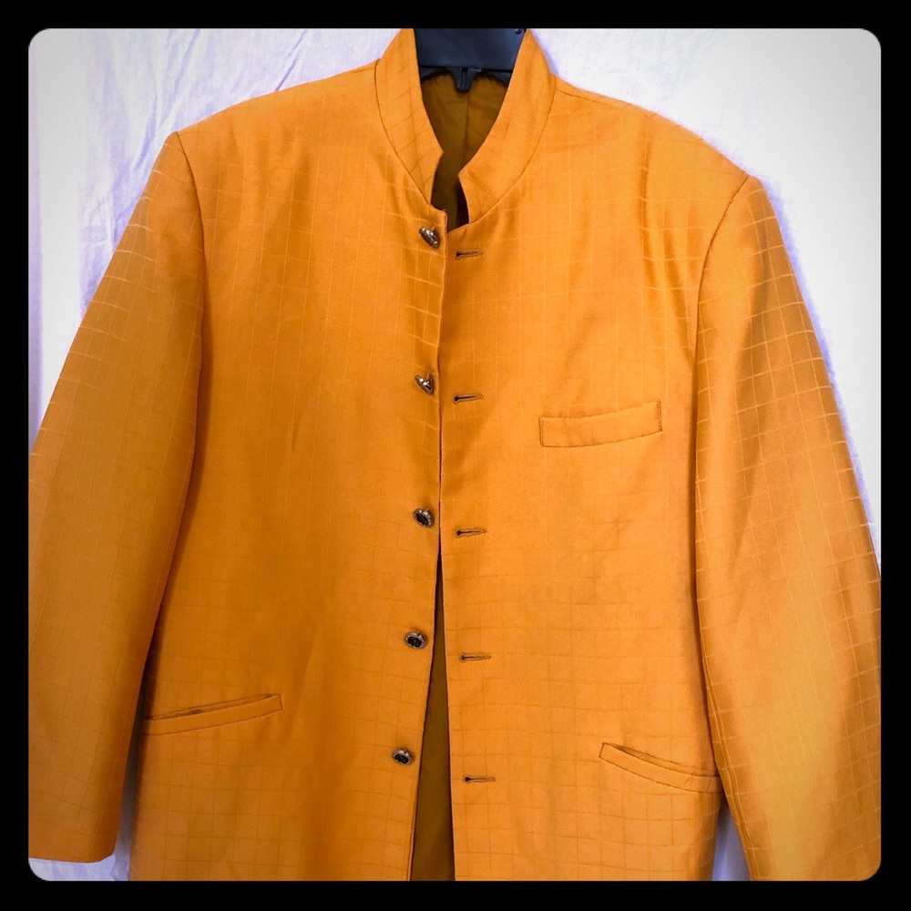 Men’s Orange Long Dress Coat (Halloween)